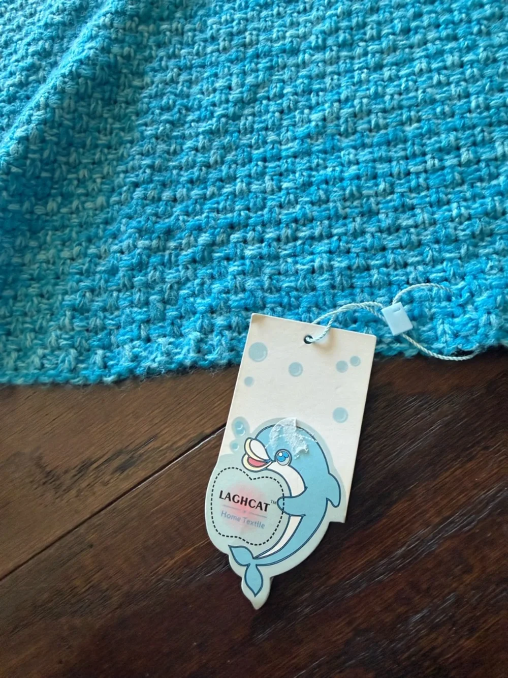 Turquoise Knit Mermaid Tail Blanket
